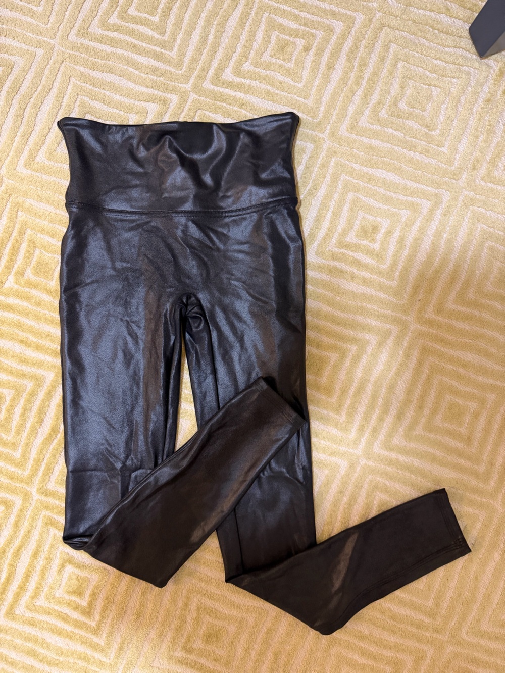 SPANX Black Faux Leather Moto Jacket